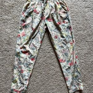 Zara Silk Floral Pants